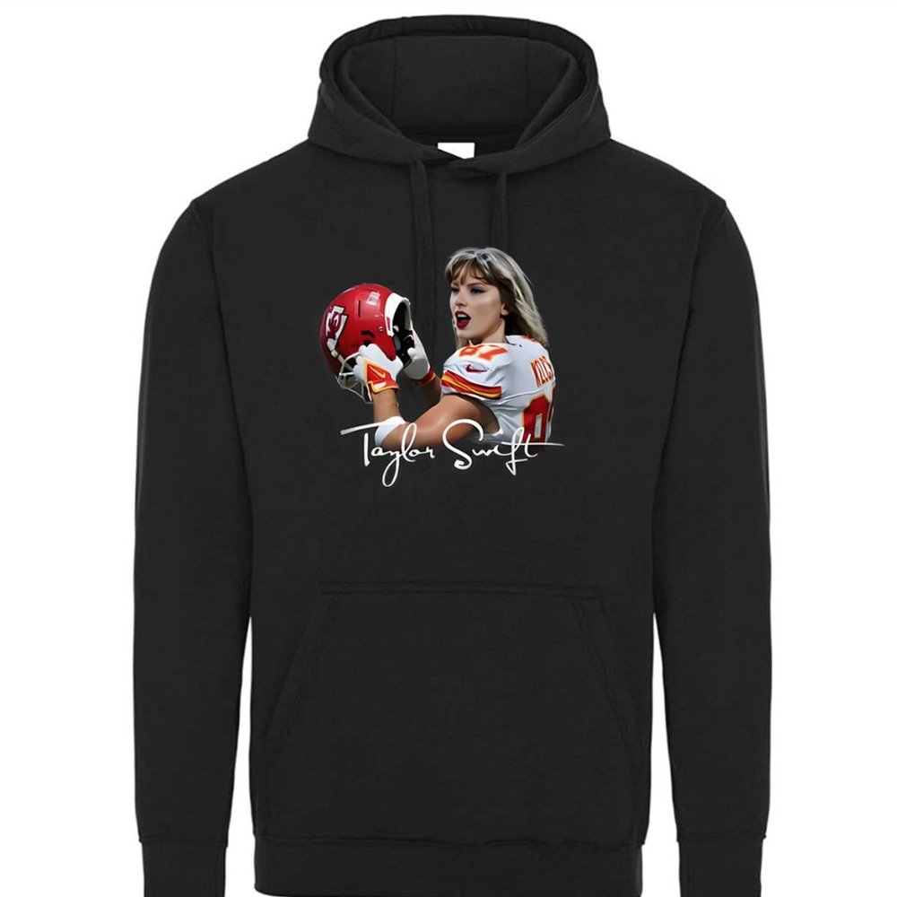 Taylor Tay Kelce Football Funny Graphic Hoodie Sweater - Picture 1 of 1